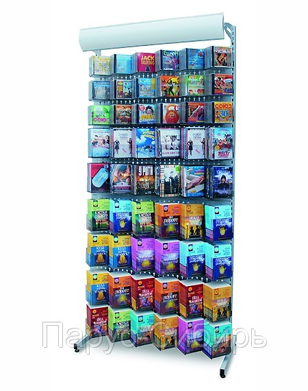 Торговое оборудование для продажи CD, DVD, книг, журналов, канцтоваров.